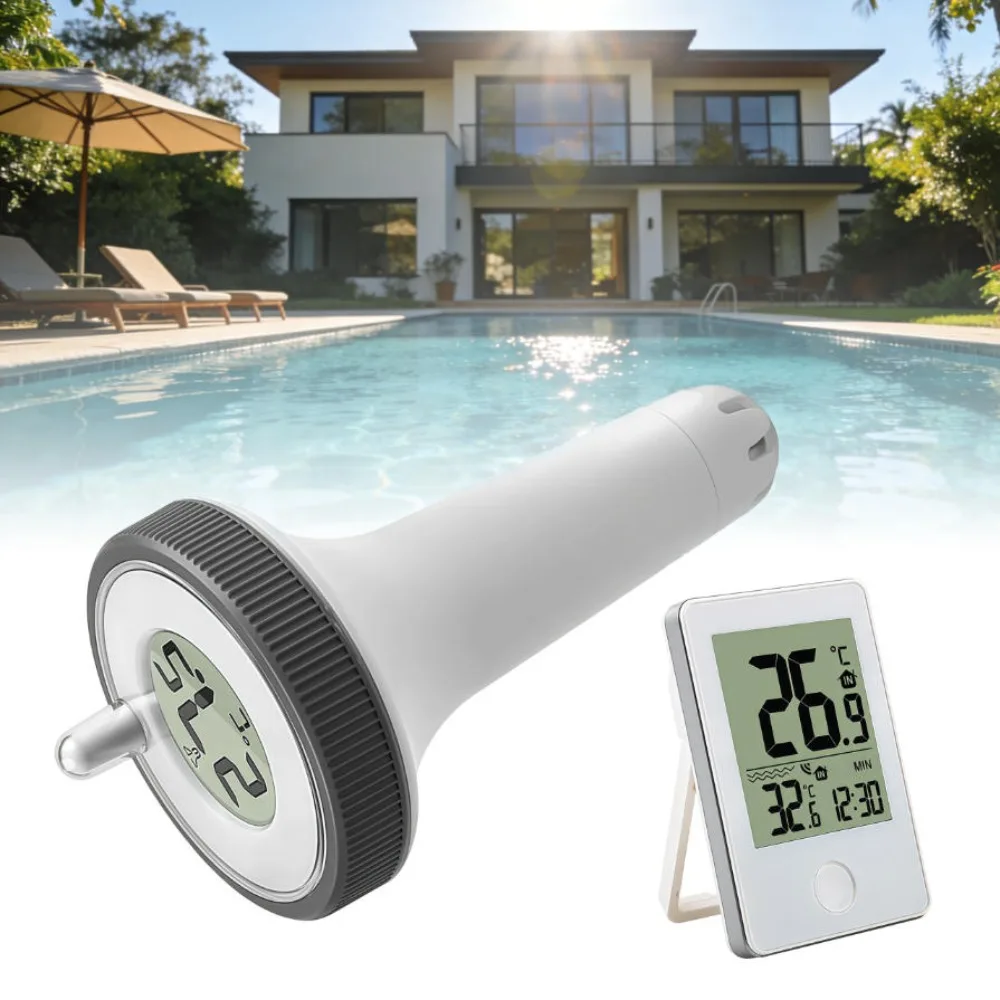 Wireless Pool Thermometer LCD Display 0.1℃ Accuracy Temperature Meter Pool Thermometer Waterproof Digital Floating Thermometer