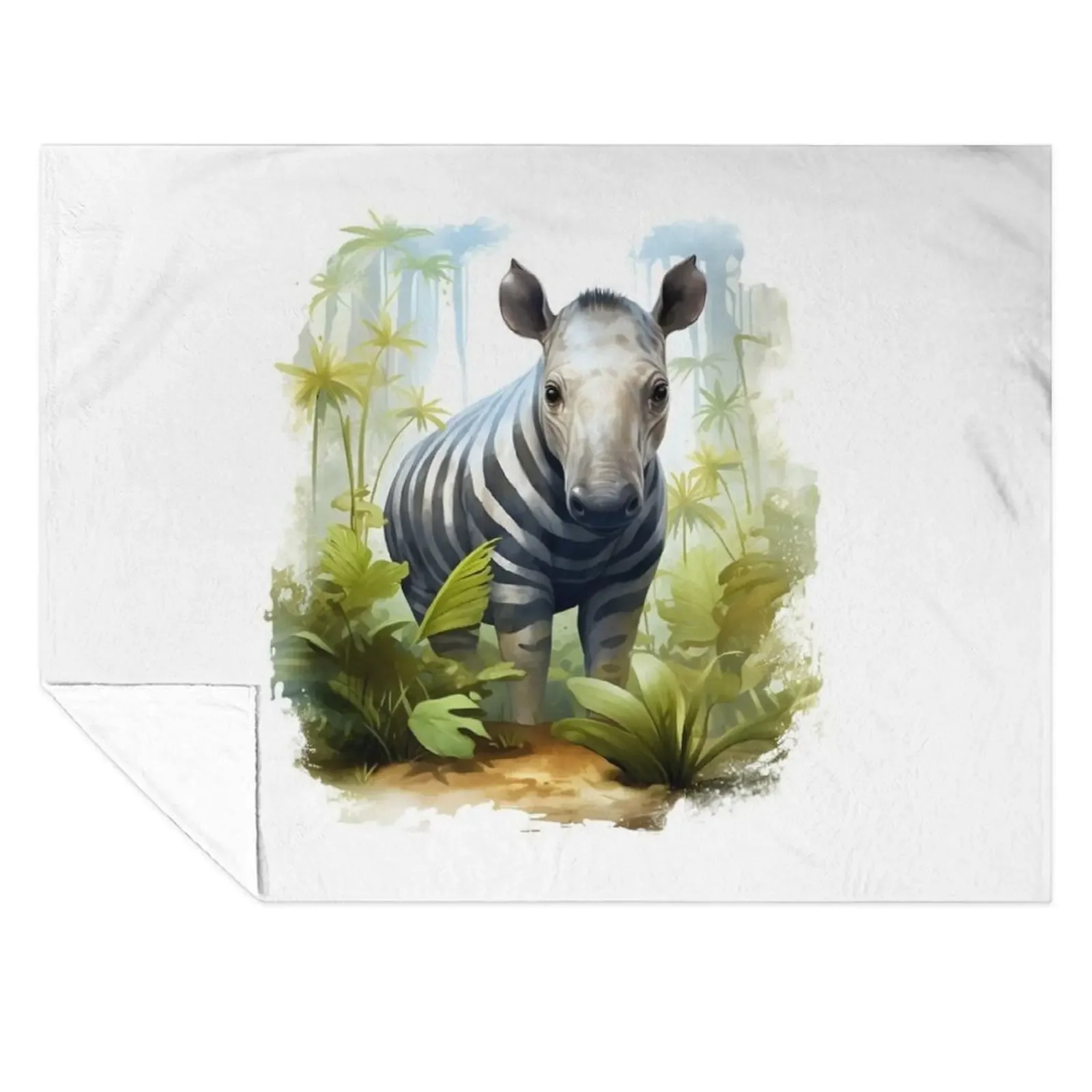 

Tapirs Throw Blanket Flannel Fabric Thin Cute Plaid Decorative Beds Blankets