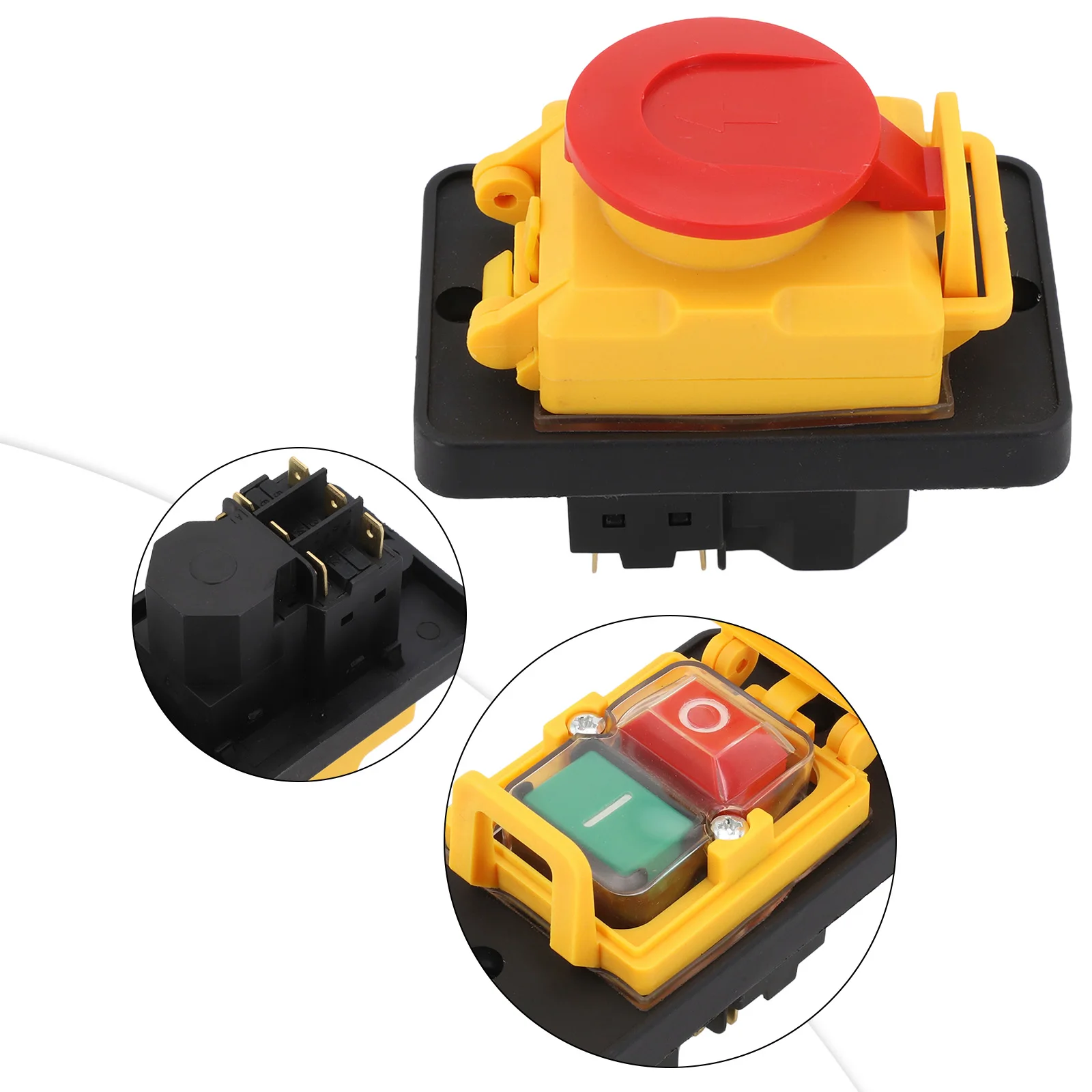 7Pins Electromagnetic KJD18 Switch Damp Conditions 50000 Operating Cycles Electromagnetic Button IP54 Protection Degree