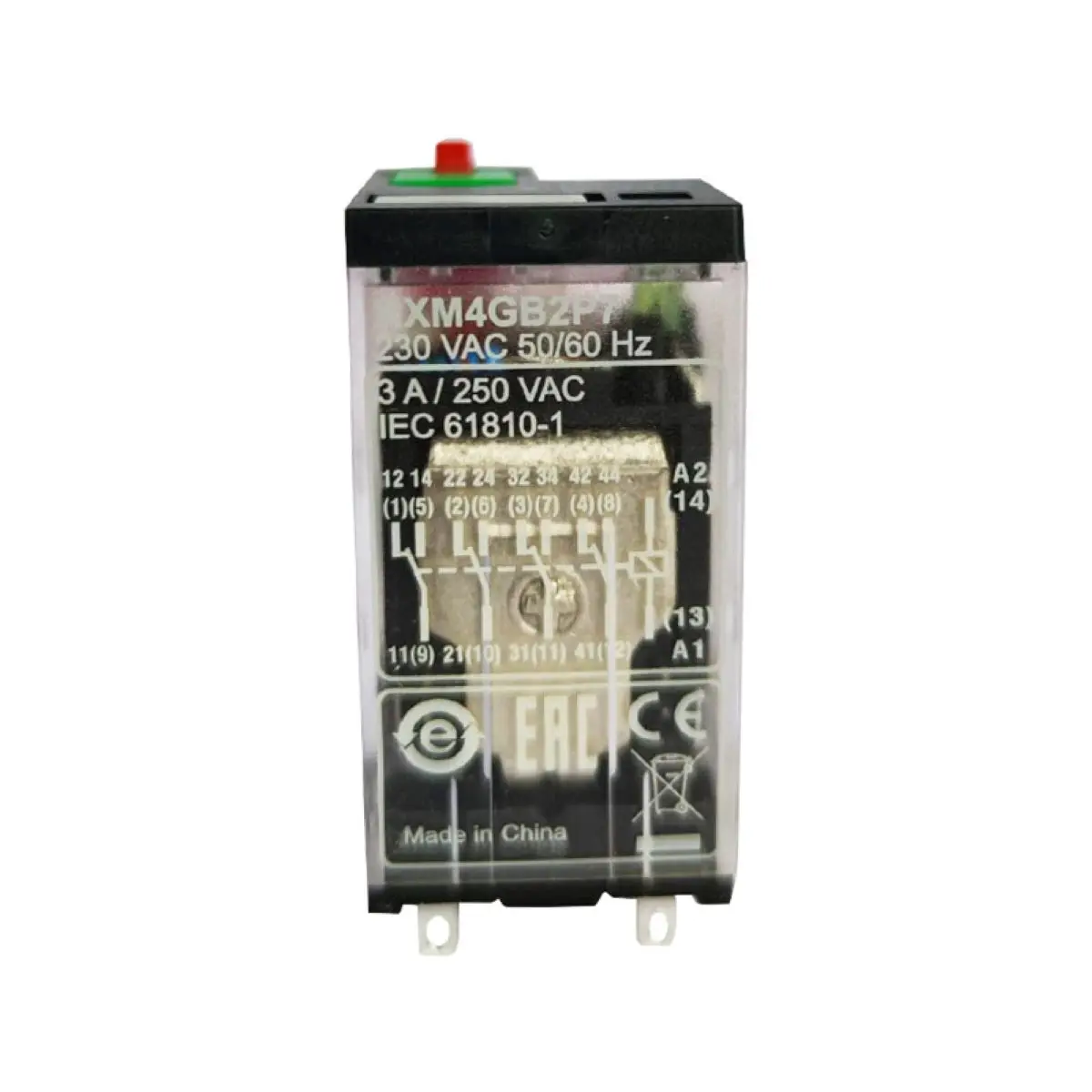 

10 pcs RXM*G pluggable intermediate relay - with indicator light RXM4GB2P7 230VAC | 4NO+4NC | 3A
