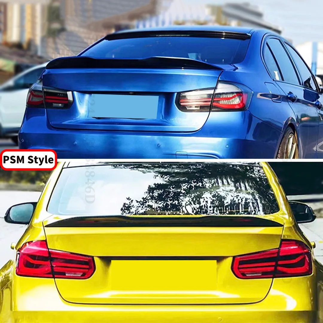 For BMW 3 Series F30 F31 2013-2018 Rear Spoiler Lip Wing Gloss Black Carbon Fiber 335i 328i 330i 340i