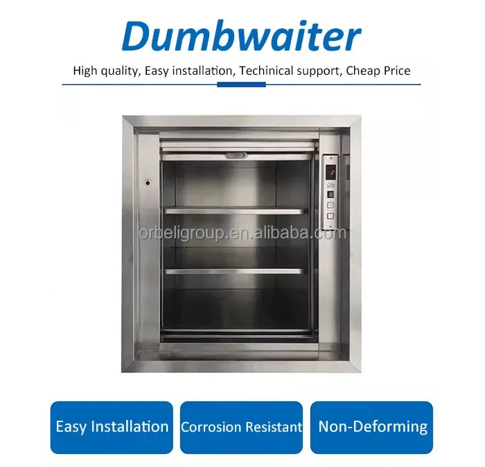 Manufacturer Food Elevator For Restaurant 100KG 200KG Dumbwaiter Lift