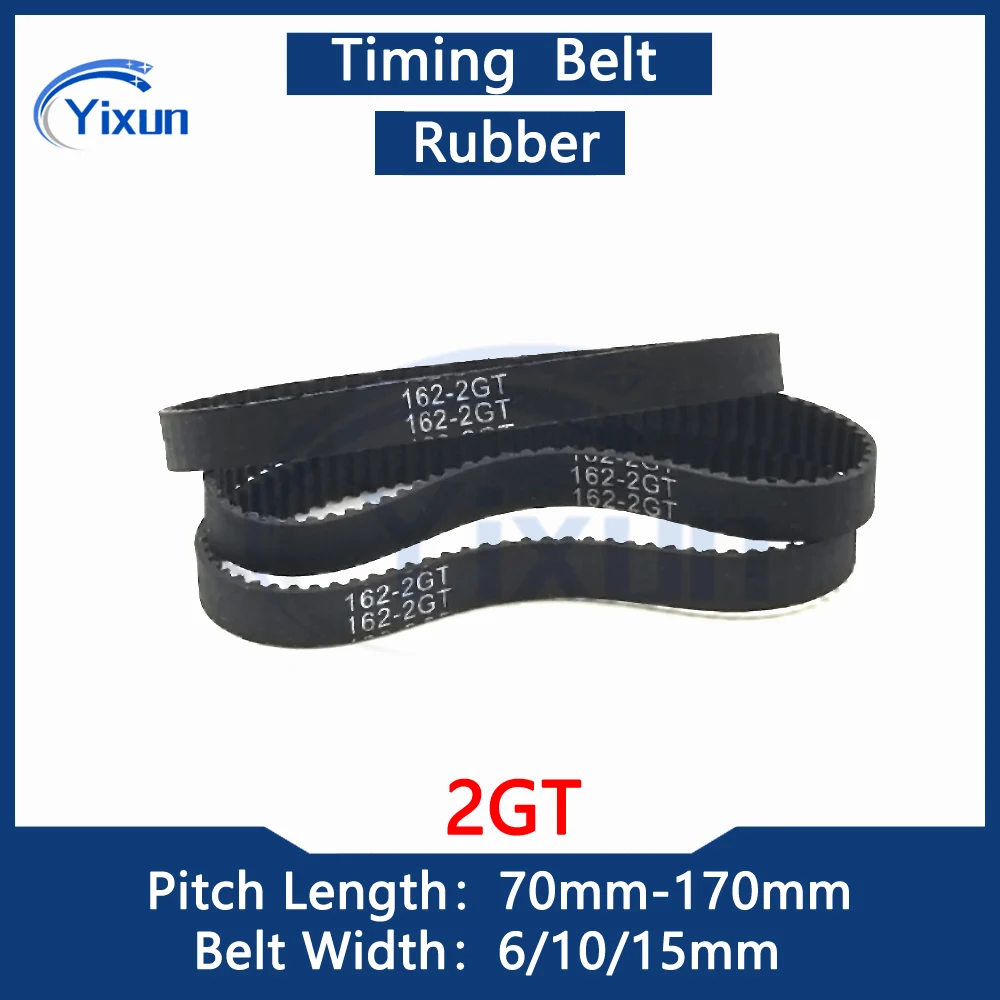 

2GT Timing Belt Length 70mm-170mm Width 6/10/15mm 2M Rubber Synchronous Belt 3D Printer Accessory Pitch 2mm GT2 Drive Tooth Belt