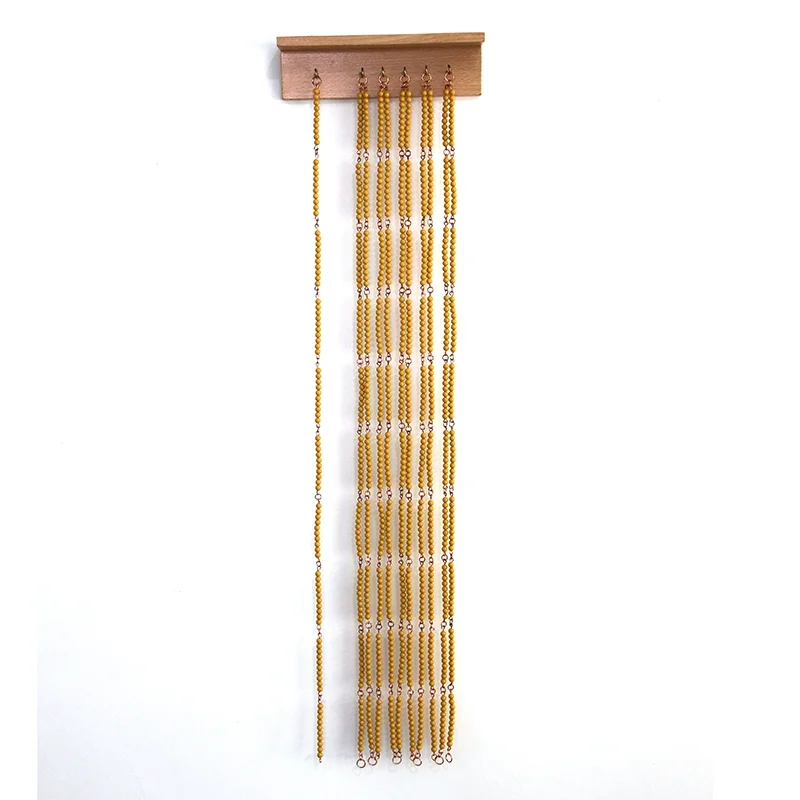 100개와 1000개 구슬 체인용 벽 프레임 몬테소리 수학 교구 선형 및 점수 계산 수학 게임 조기 학습 장난감