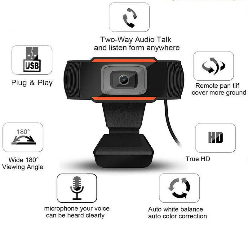 1080P Full HD With Microphone Webcam USB Web Camera USB Plug And Play Video Call Web Cam For PC Computer Desktop Gamer Webcast
