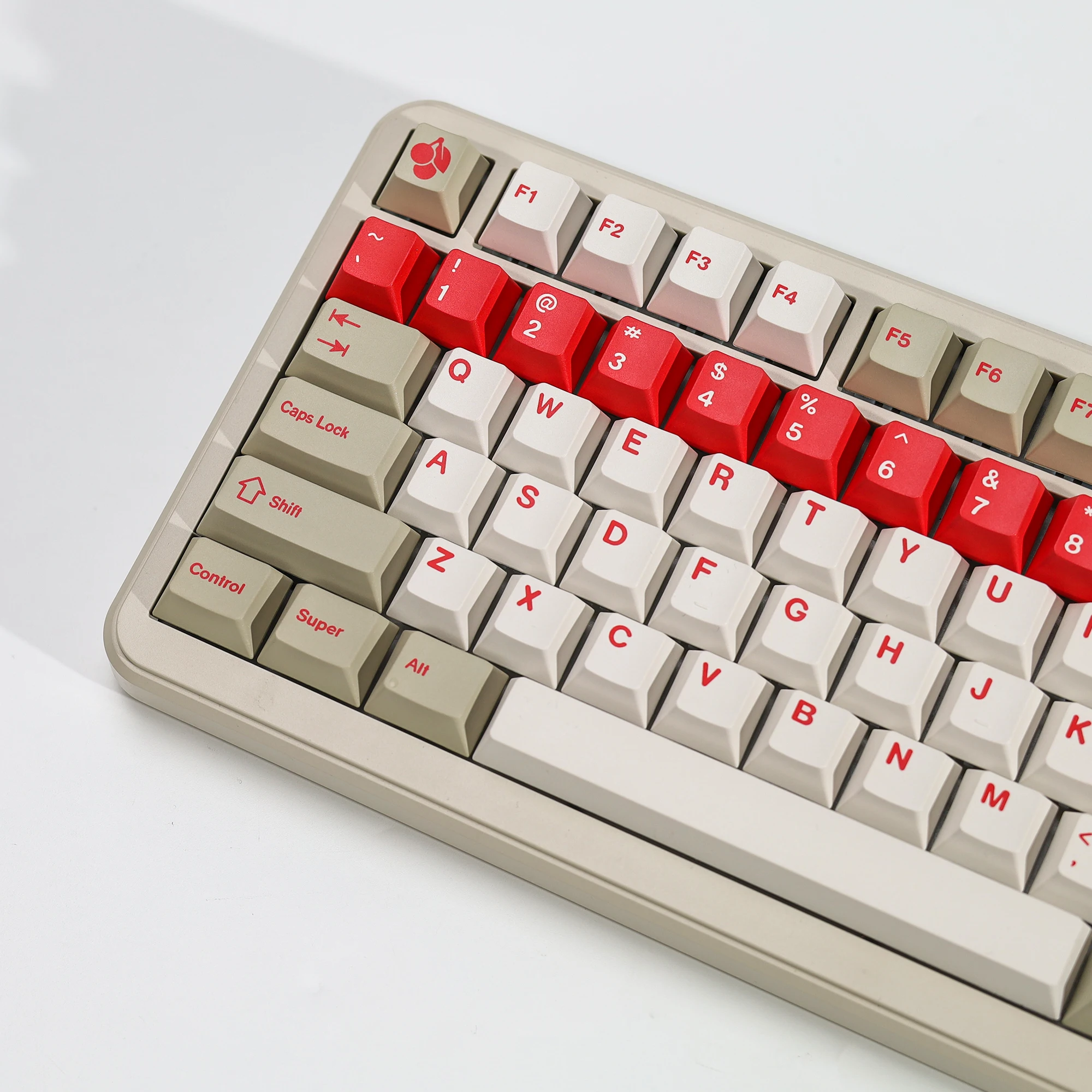 KBDiy GMK Red Alert Tastenkappen Retro Cherry Profil PBT Ailce Tastenkappen Maßgefertigt für MX-Schalter 75% Gaming Mechanische Tastatur Tastenkappen – Detail 11