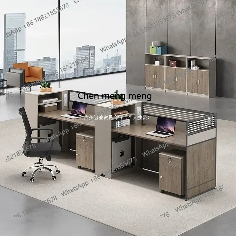 사무실 책상과 의자 조합 사무실은 심플하고, 더블 및 쿼드 스크린 카드 공간 H