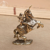 Copper European beautiful knight Model Miniatures Figurine Vintage Strong Men Warrior Ornament Desktop Decoration Accessories