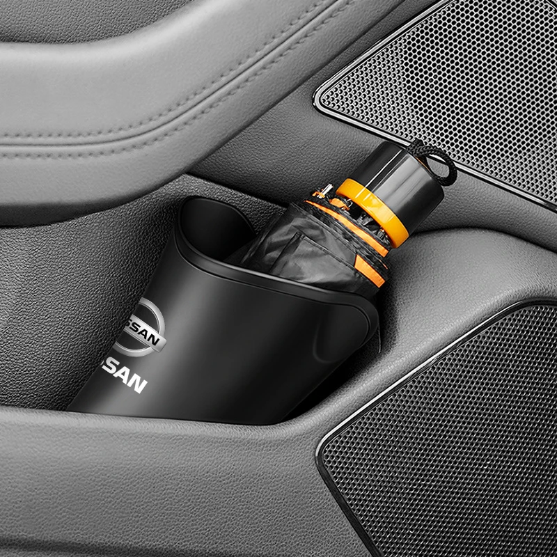 Car Storage Box Umbrella Garbage Organizer Bucket Car Styling For Nissan Tiida Teana ALTIMA SYLPHY MURANO KICKS QASHQAI GTR