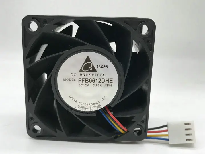 Freight free original Delta 6038 12V 2.5A FFB0612DHE 6CM 4-wire cooling fan