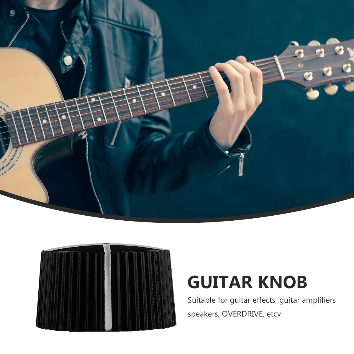 

6 Pcs Electric Guitars Knob Professional Bass Instrument Major Plastic Control Black Tone Volume