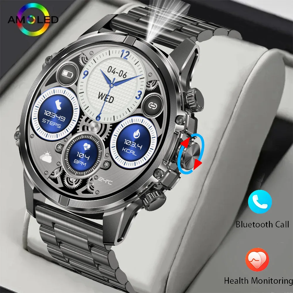 

Men's Business Style Smart Watch 1.75-inch AMOLED Screen 620mAh Polymer Lithium Battery IP67 Waterproof Men's Smart Call Watch