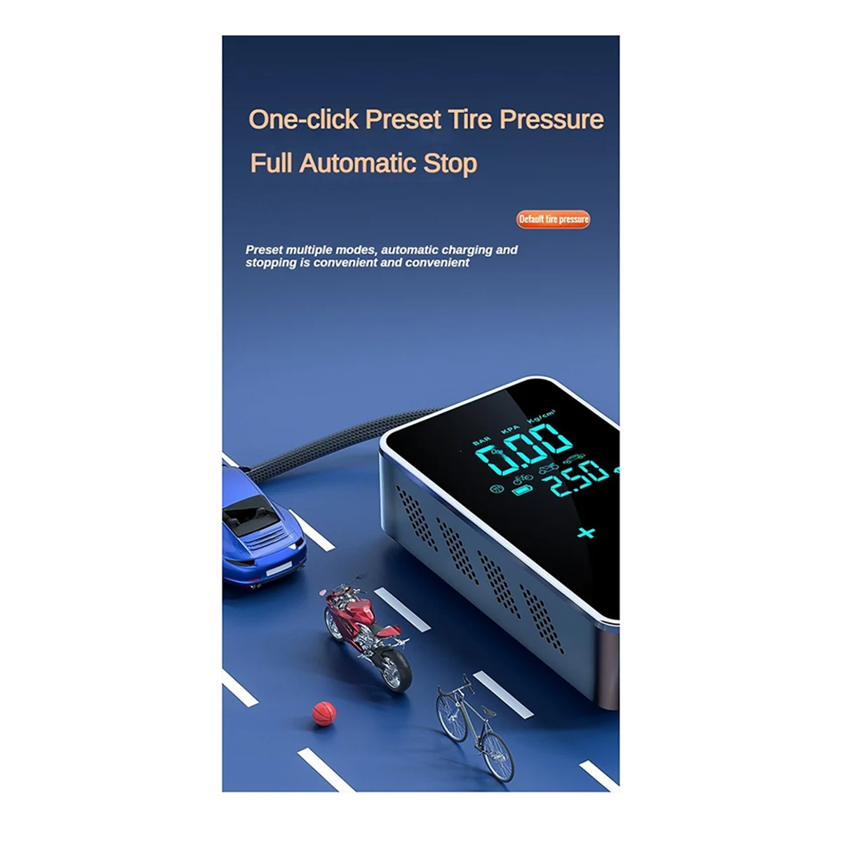 Car Wireless Electric Pump Tire Pressure Monitoring Car Portable Car Tire Electric Pump Inflation