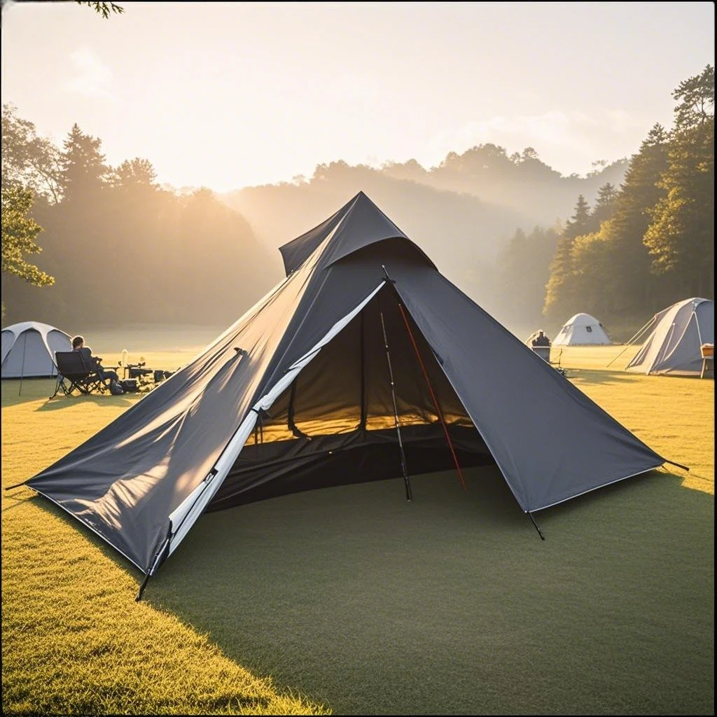 

Ultralight Backpacking Tent 1-Person - Freestanding Pyramid Tent, Waterproof PU4000, 2-Layer Mesh for Hiking，Without Pole