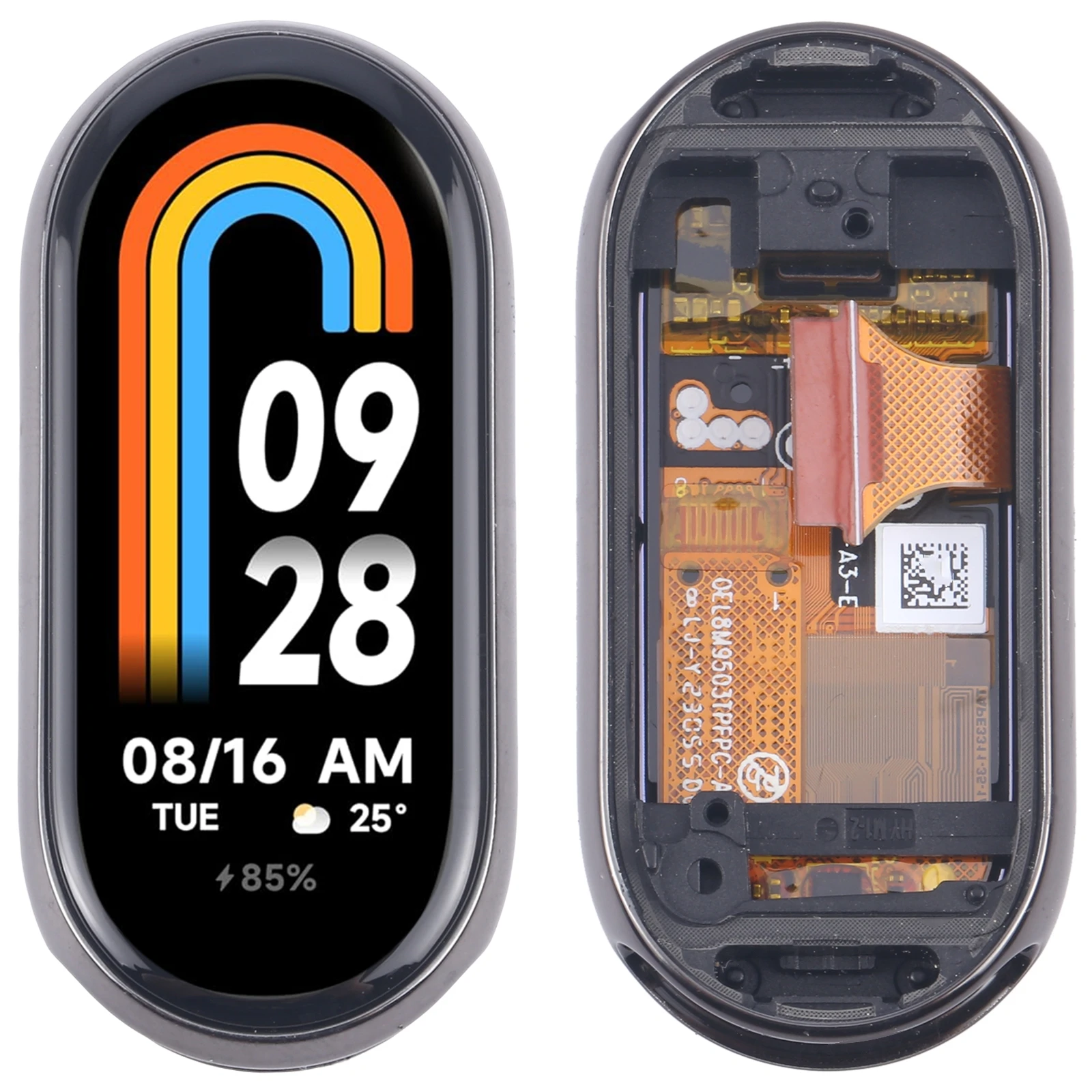 For Xiaomi Mi Band 8 LCD Screen Digitizer Full Assembly with Frame (Black)