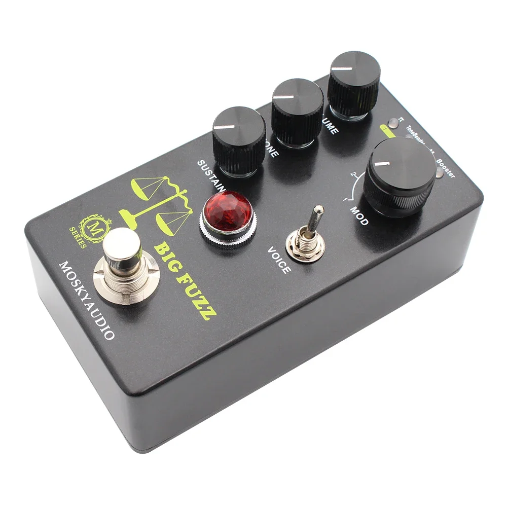 Mosky Big Fuzz Effect Pedal Fuzz Guitar Pedal with 4 Buttons Suitable for Guitar Bass Accessories