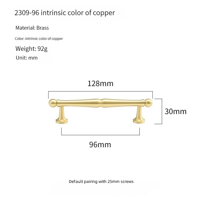 Pure Copper Furniture Brass Handle, Chinese Cabinet, Door Hardware, Gold, Clothes, New, Wholesale