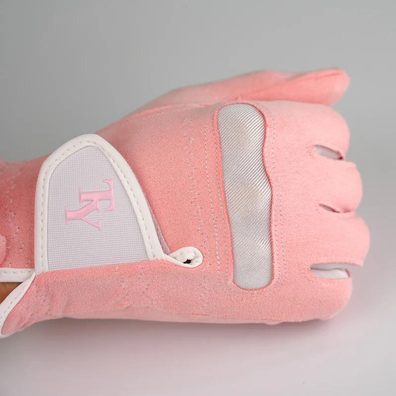 TTYGJ Golf Gloves Women's Soft Fiber Cloth Hands Anti slip Breathable Comfortable Sports Gloves