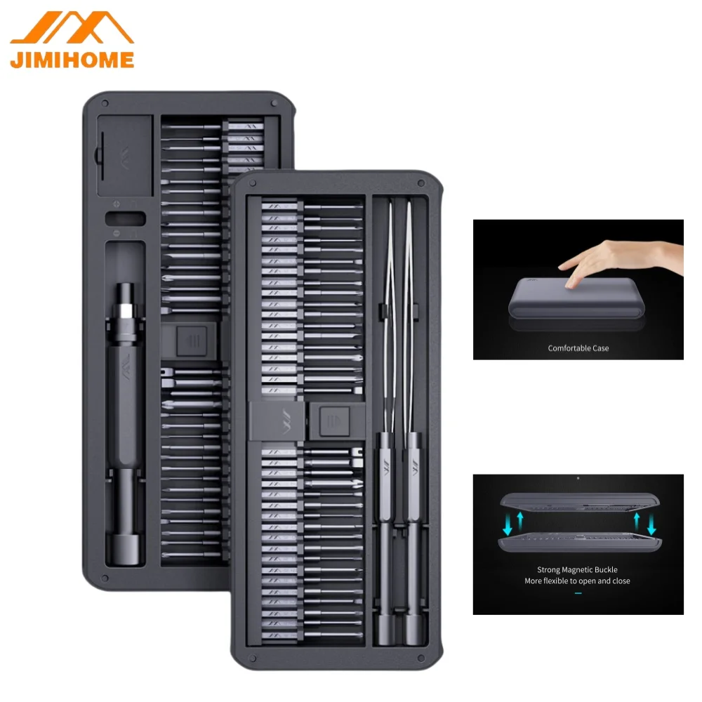 JIMIHOME 80 in 1 Precision Screwdriver Set Magnetic Phillips Torx Screw Driver Bits Professional Electronic Repair Tool Set