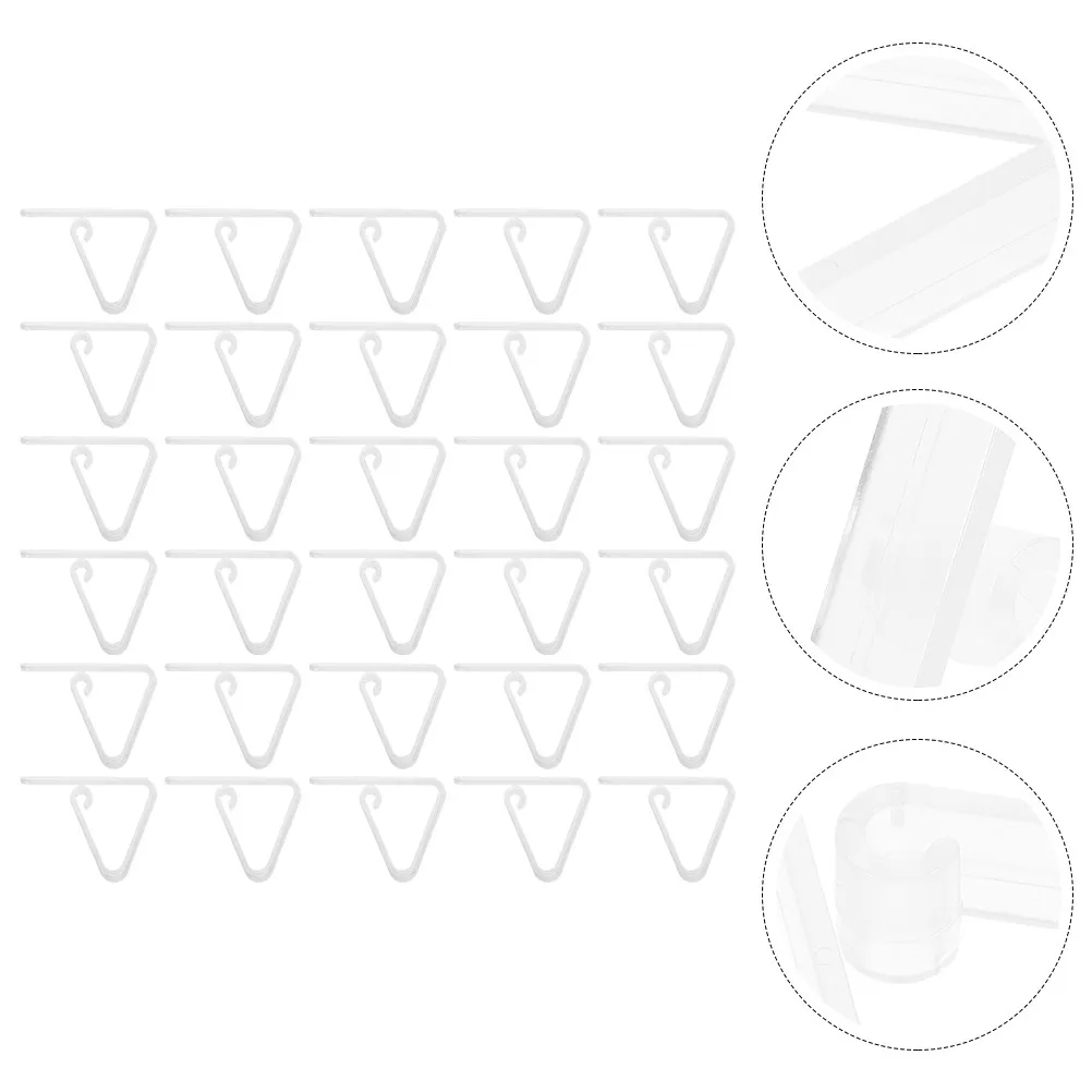 30Pcs Plastic Tablecloth Clips Clear Anti-Slip Table Cloth Clamps Easy Install Reusable Compact Storage for Indoor Outdoor