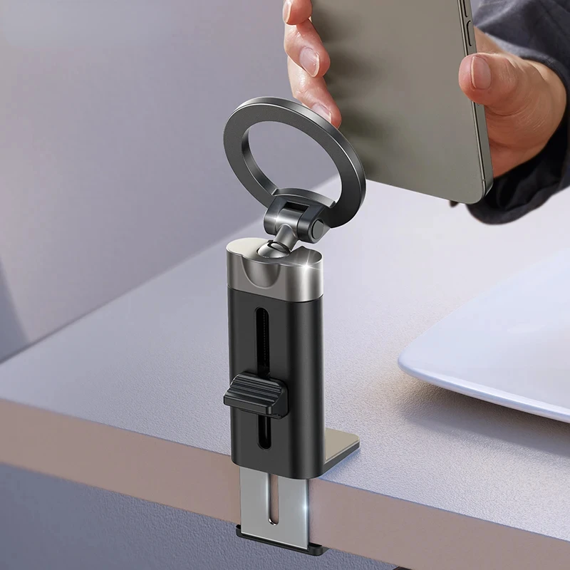 Magnetic Airplane Phone Holder, Flexible Rotation Hands-Free Mount for iPhone 15 Pro Max, Travel Essential Phone clip Phone ring