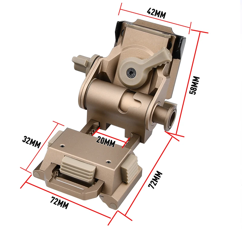 Tactics Metal L4 G24 L4G24 NVG Wilcox Mount Night Vision Device Bracket Fit PVS15 PVS18 GPNVG18 Suitable FAST Helmets Wendy Hunt