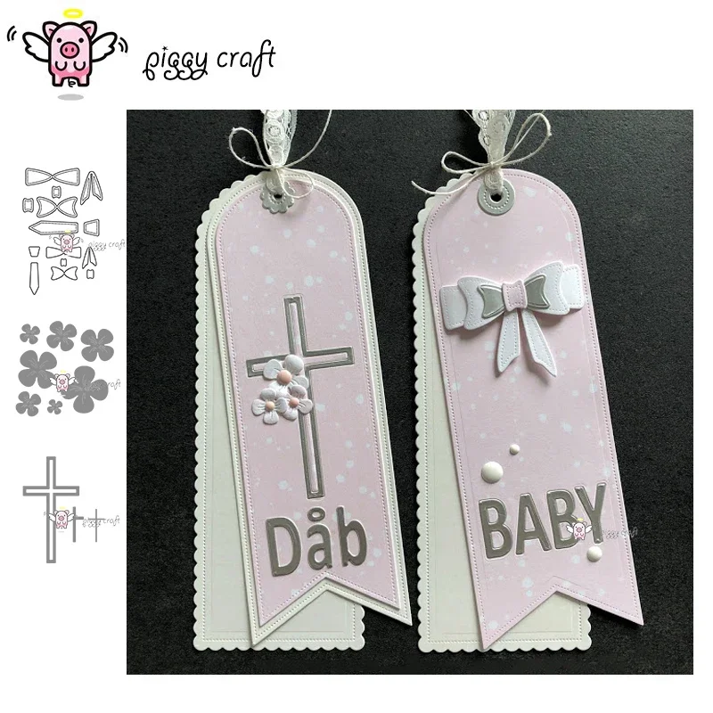 

Piggy Craft metal cutting dies cut die mold Flower cross bow Scrapbook paper craft knife mould blade punch stencils dies