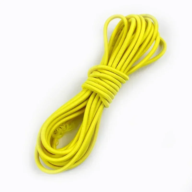 5/10/20/50M 4mm Mehrfarbiges Elastisches Band Rundes Haargummi Hutschnur Gummibänder Kleidungsfederschnur Nähgarn