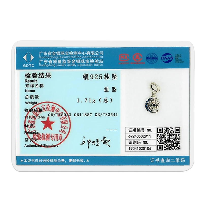 925 Sterling Silber blaue Augen und Palme Charms Kreuzigung Perlen Frauen Freundinnen Schmuck Geschenk – Detail 10