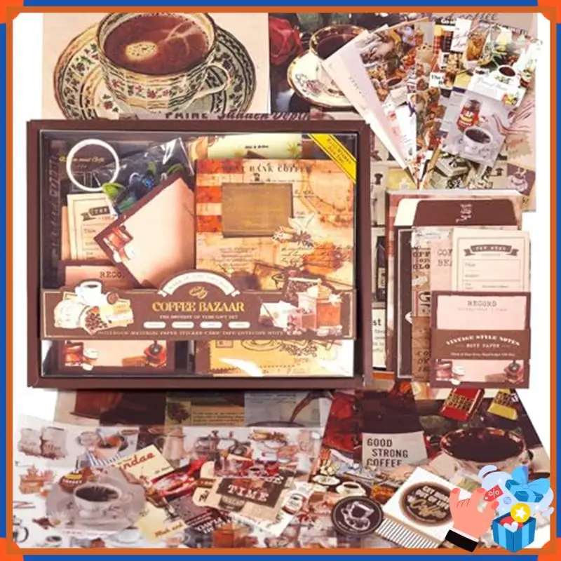 Compact Scrapbooking Kit, Vintage Collection, Perfect For Bullet-Scrapbooking Materials, Planner DIY Art Crafts
