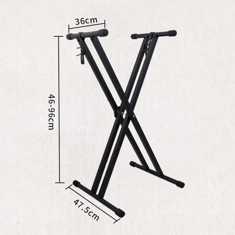 Podwójna rura elektroniczne organki podstawka Instrument muzyczny uniwersalny stojak elektroniczne organki pojedynczy X ramka podwójna rura X ramka