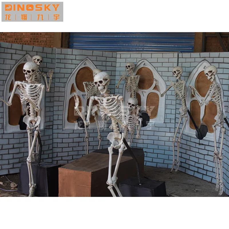 ATV&UTVHaunted House Design Horror Animatronics Moving Human Skeletons Model Horrible Halloween Decoration