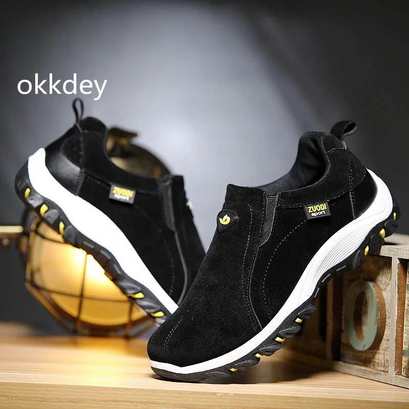 New Men Casual Sneakers Outdoor Waterproof Round Toe Platform Walking Lightweight Safety Shoes for Men Designer Replica Shoes