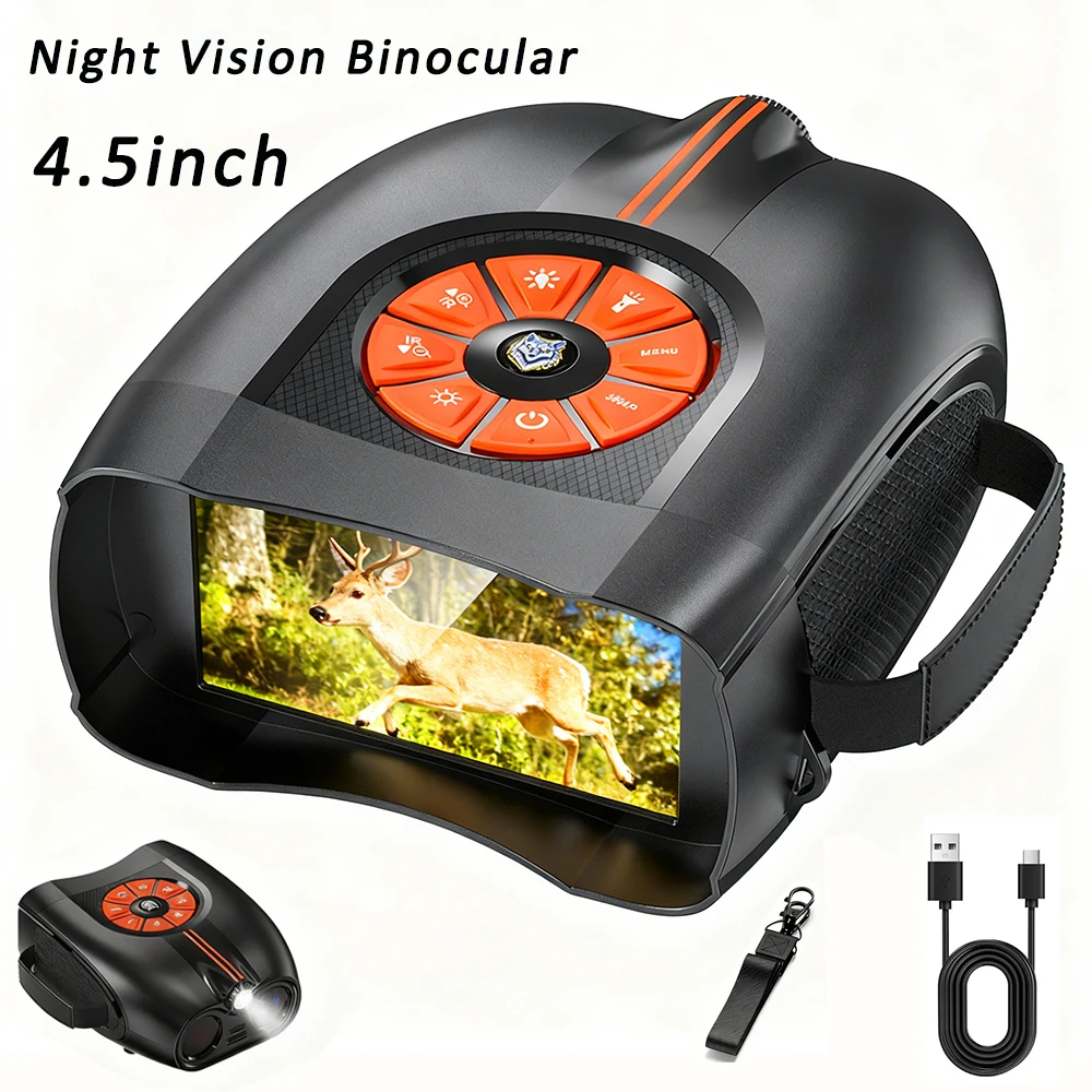 

Новый 4K HD бинокль ночного видения 4,5 дюйма 800 м 10X цифровой зум инфракрасный бинокль для кемпинга дикая природа охотничий телескоп