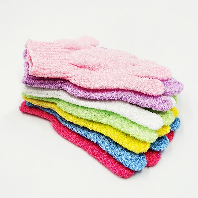 Fünf Finger Bade handschuhe Peeling Handschuh Handschuh Peeling Körper massage Spa Schaum zurück Baden Reinigungs handschuhe Bad zubehör