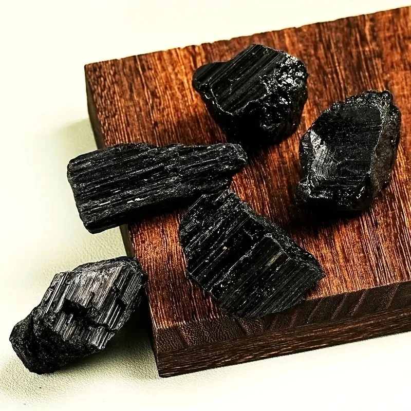 Black Tourmaline Natural Raw Stone for Jewelry Making, Home Decoration, Holiday Gifts