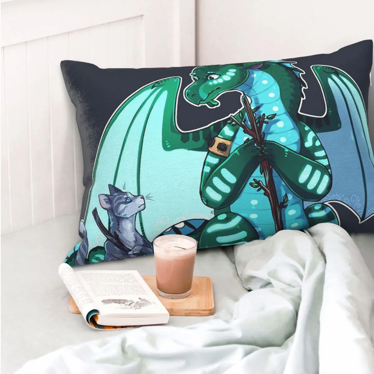 Wings Of Fire & Warriors - Turtle And Jayfeather Rectangle Pillowcase Cushion Cover Decorative Bedroom Bed Home  Throw Pillow