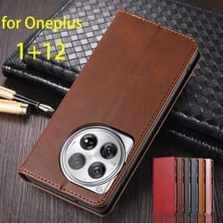 Leather Case for Oneplus 12 / 1+12/ One plus 12 Card Holder Holster Magnetic Attraction Cover Wallet Flip Case Capa Fundas Coque