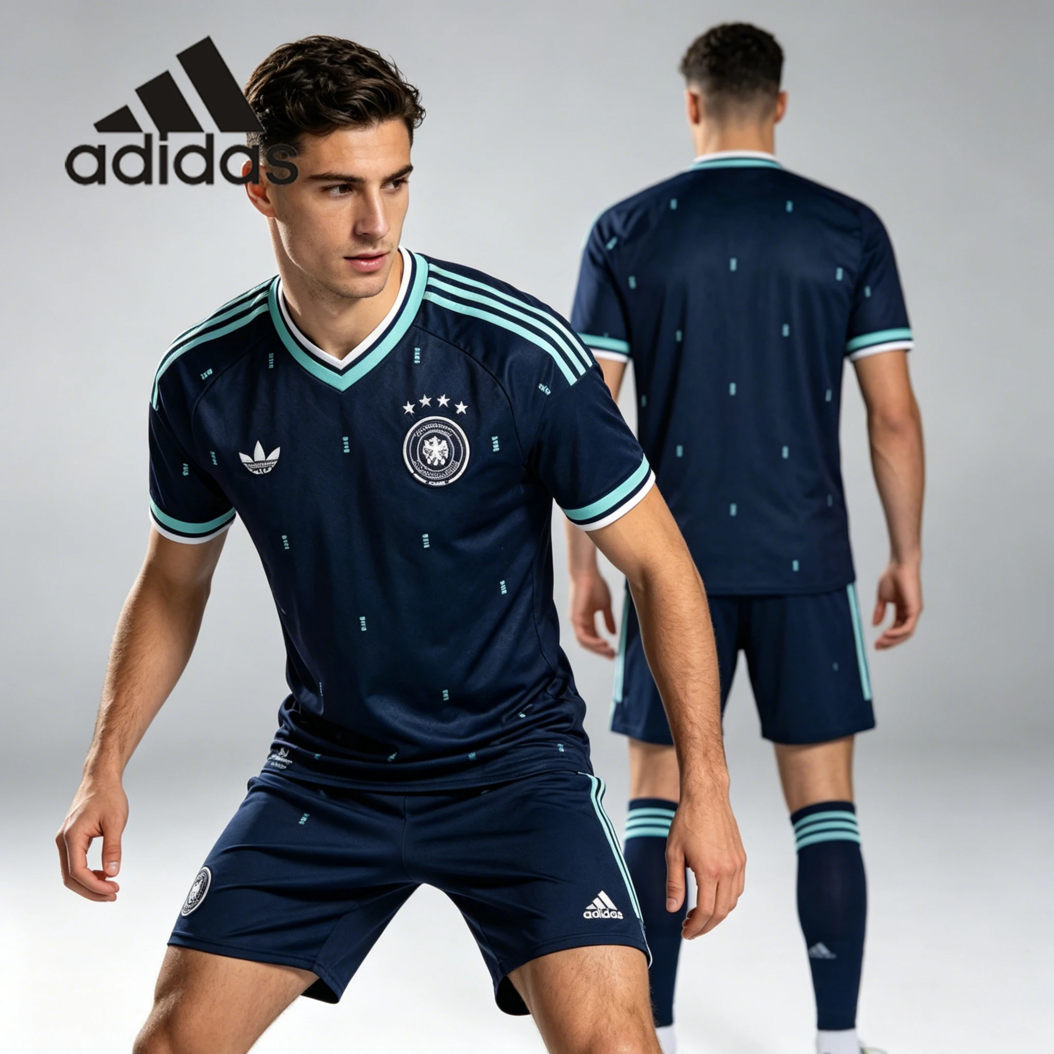 Camisa de Futebol Adidas Versão Torcedor da Seleção Alemã Copa do Mundo 2026 Secagem Rápida Manga Curta Unissex JN2074