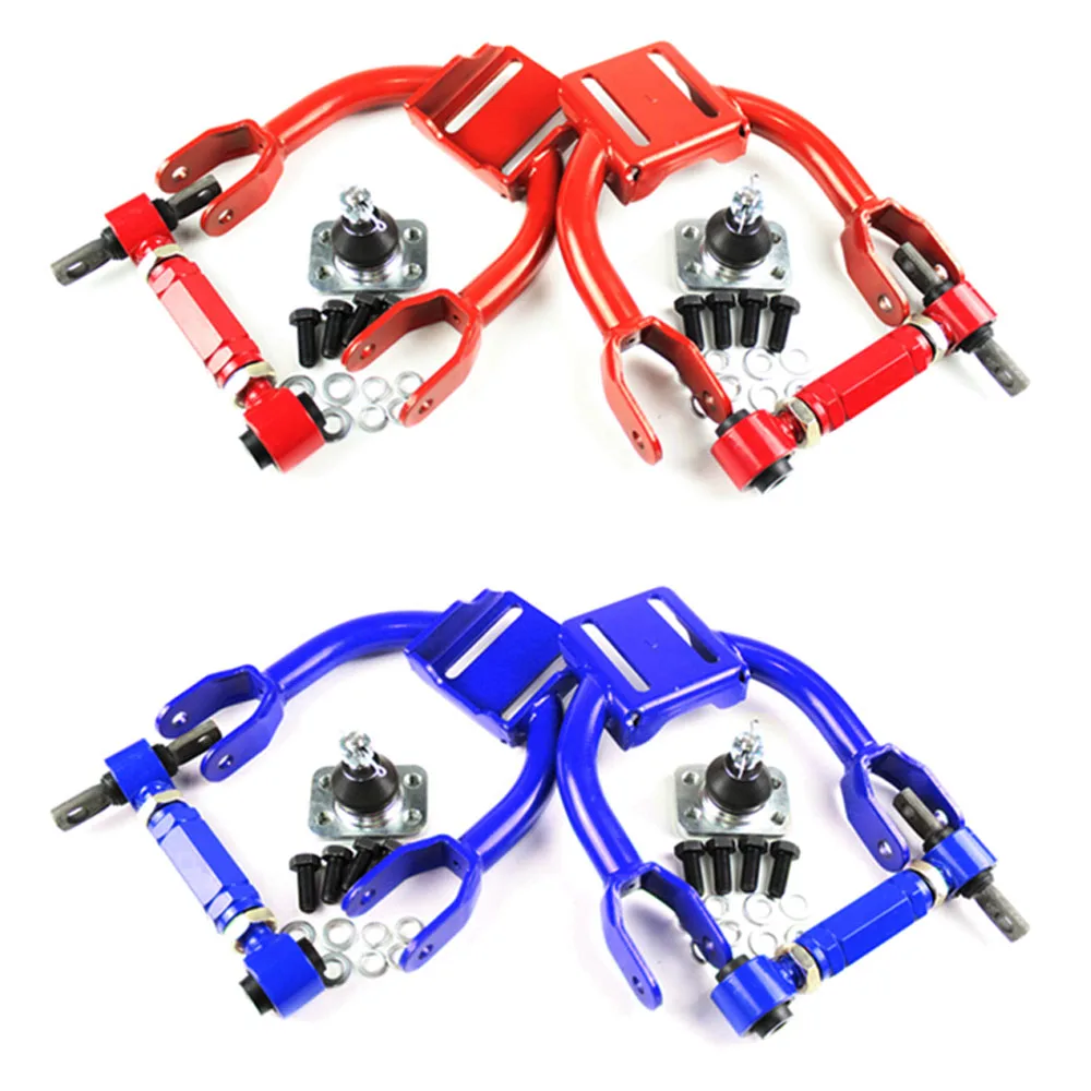 Front Upper Camber Kit Control Arm for Honda Civic EG 92-95 Suspension Oscillating Arm Rear Adjustable Control Arm Blue Red