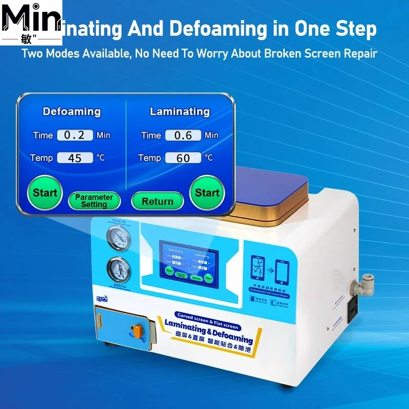 3 In 1 Mobile Phone LCD OCA Laminating Machine with Vacuum Bubble Remover Defoaming Equipment for Smartphone Screen Repair