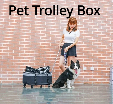 2024 Pet Backpack Dog Tugboat Box Separate Type Small Dog for Going Out Trolley Bag Cat Portable Going Out Car Mounted Pets Bag