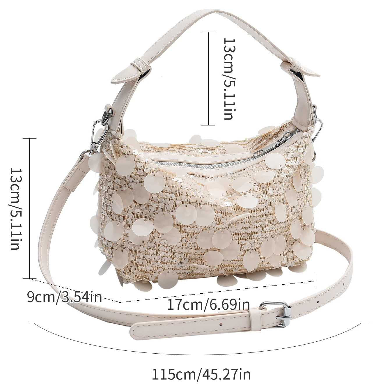 2024 Luxury Sequined Handbags Clutches Fashion Mini Bucket Crossbody Bags For Women Brand Shoulder Bags Female Sac A Main New