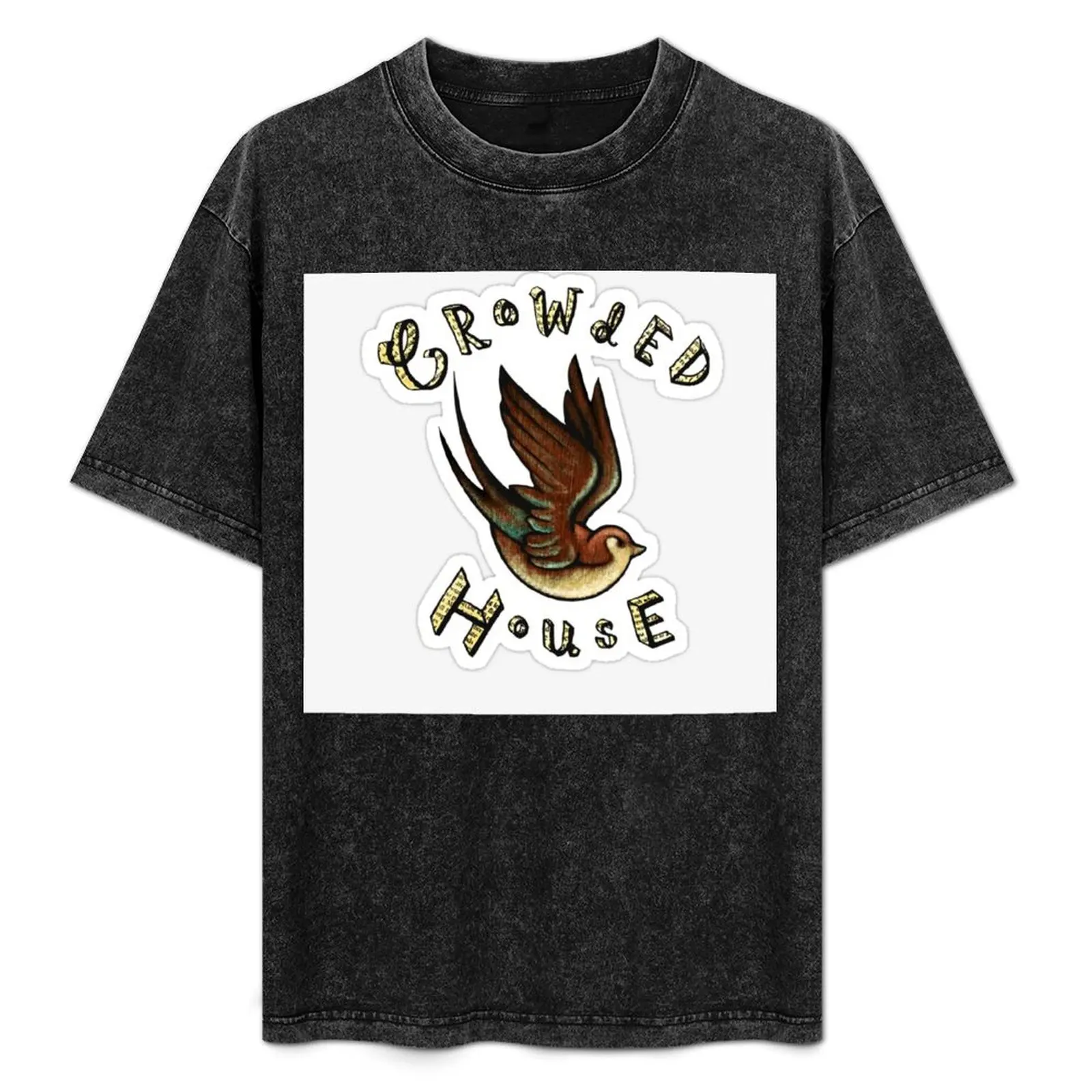 

Насквозь заполненный дом! Футболка с наклейкой, устойчивая к пятнам, повседневная.