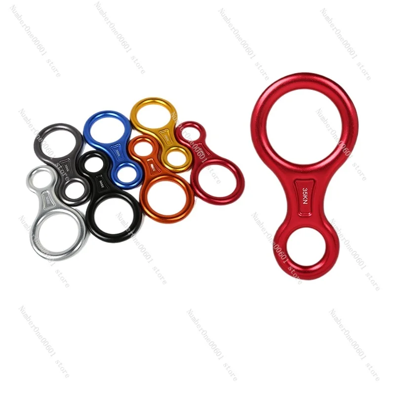 

Outdoor Rappelling 8-ring Descender Aerial Slow Descender Protector Eight-ring