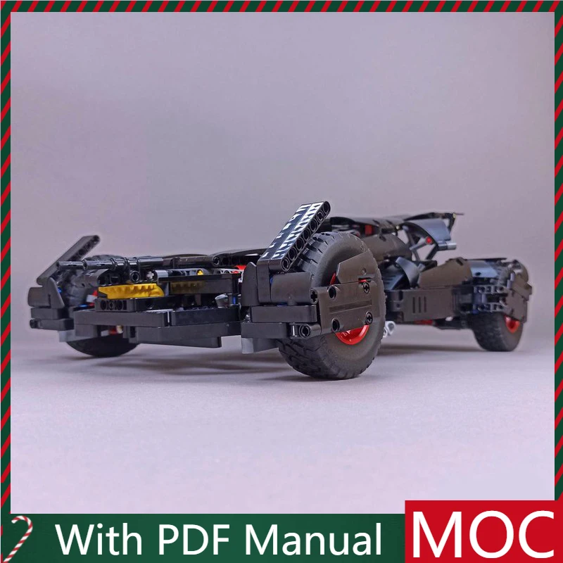 

897 PCS MOC Technology Assembly Building Blocks Famous Bat Chariot Model Brick Children Education DIY Assembly Set Birthday Gift