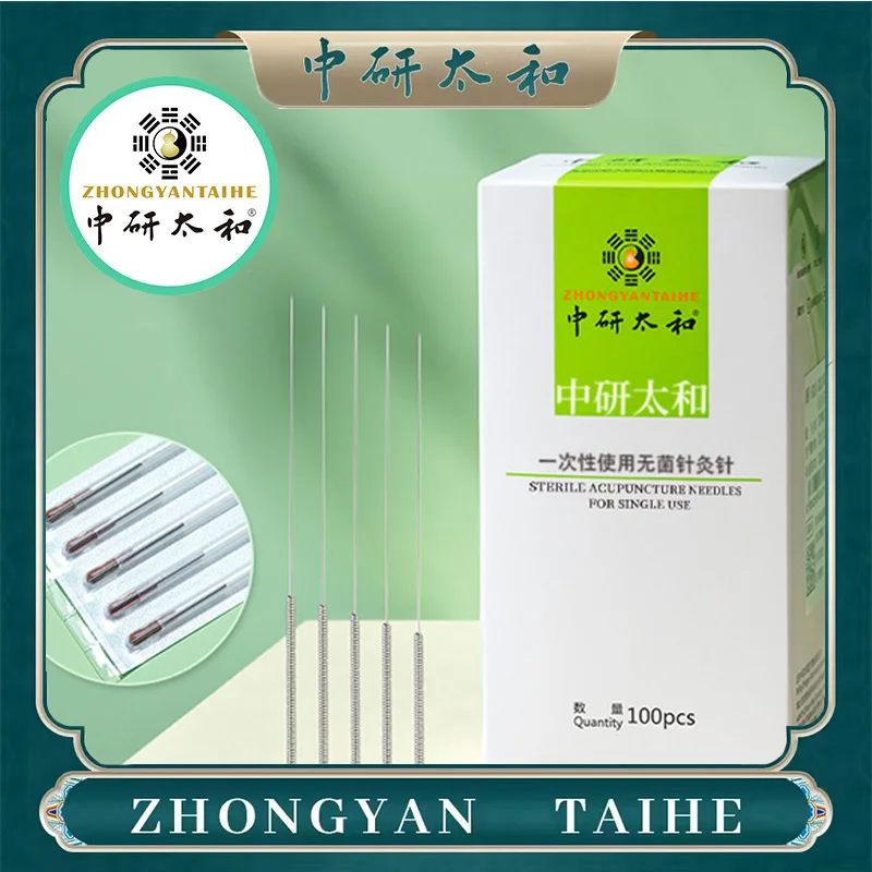 ZHONGYAN TAIHE 10BOX/1000PCS Disposable Acupuncture Needles with Tube Sterile Individually Packaged Traditional Chinese Massage