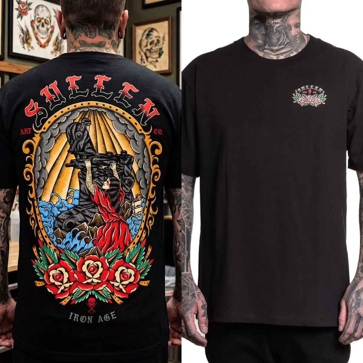 Iron Age Sullen Tattoo Art T-Shirt 100% Cotton Graphic Tee Men Women Summer Streetwear
