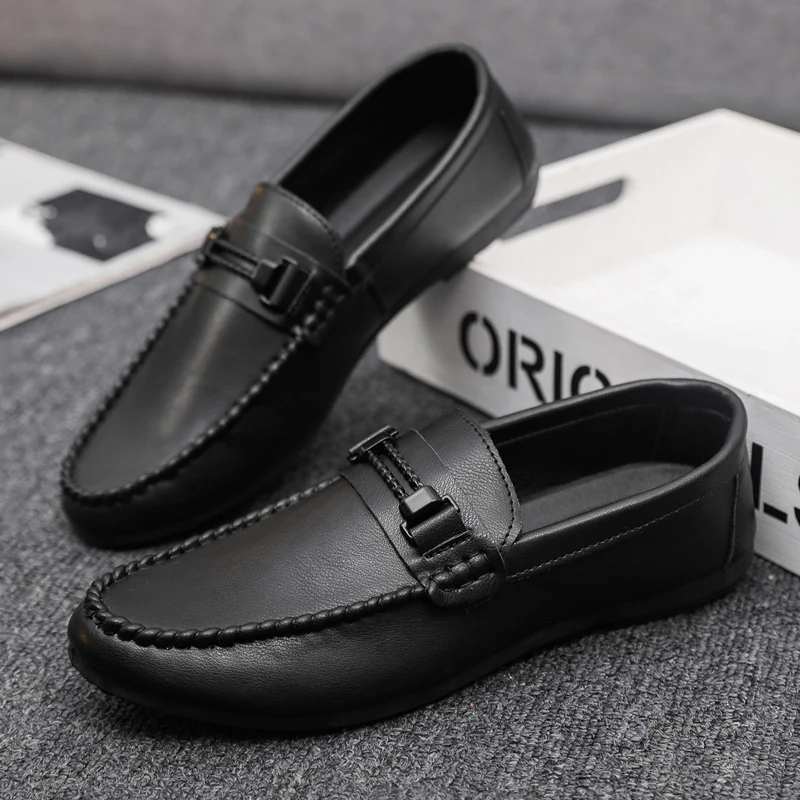 

Мужские лоферы высокого качества, удобная кожаная повседневная обувь, дышащая легкая прогулочная обувь, обувь для вождения, обувь для ленивых без шнуровки