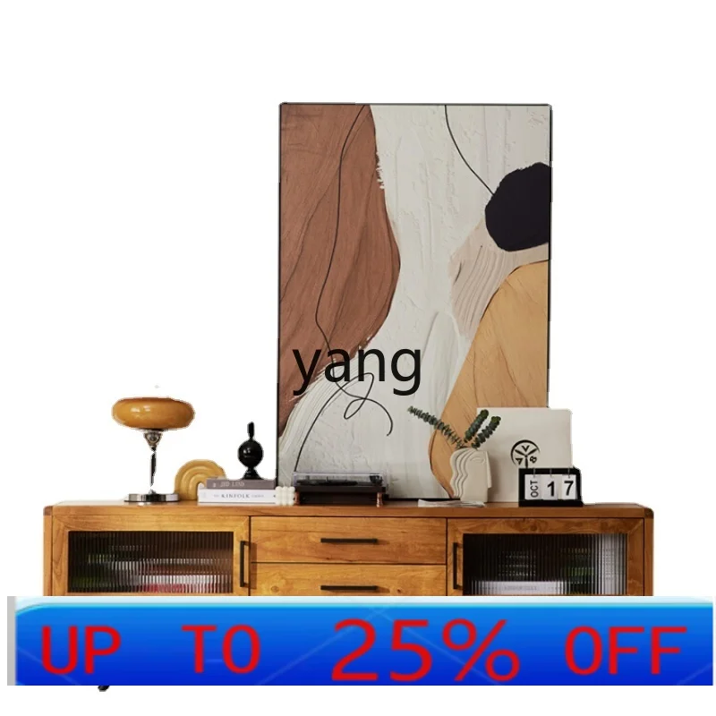 

LMM Modern Minimalist Solid Wood TV Cabinet Living Room Home Small Apartment TV Stand Wood Tea Table